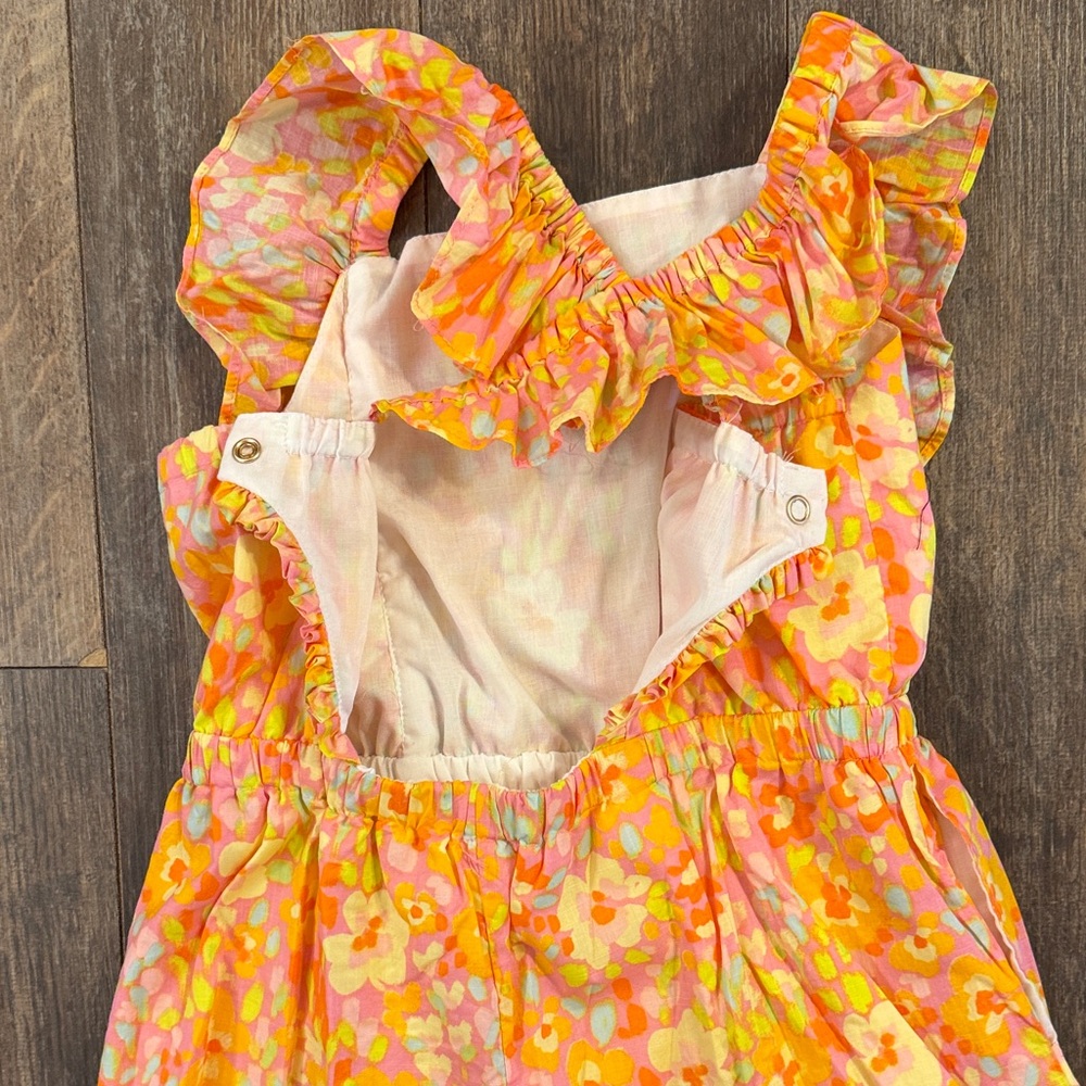 Vibrant Floral Kids Romper - Picture 7 of 9